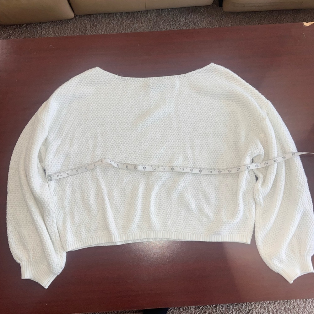 Classic White Women's Crew Neck Sweater